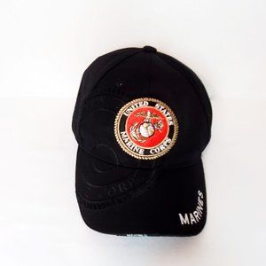 Marines Ball  Cap Hat Adjustable  Black